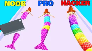 NOOB vs PRO vs HACKER in Mermaid Rush 3D