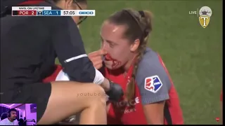 (Respectful Man Reacts To) Disrespectful & Dirty Plays in WOMEN's Football 😲