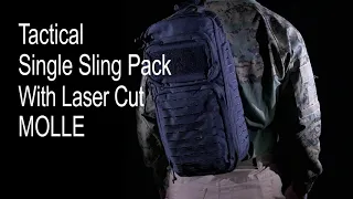 Tactical Single Sling Pack With Laser Cut MOLLE Rothco Product Breakdown