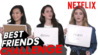 Spinning Out Cast Best Friends Challenge | Netflix