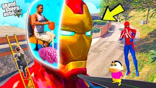 Franklin Enter Ironman's Head To Control Ironman Brain in GTA 5! | GTA 5 AVENGERS