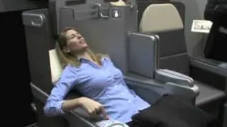 Full-flat airline seat not for the super tall