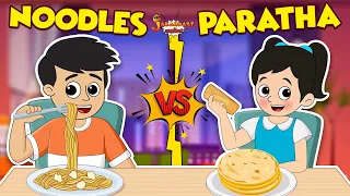 Noodles VS Paratha | Favorite Food | Junk VS Healthy Food | Jabardast Hindi Kahaniya | Moral Story