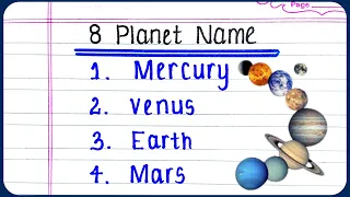 Planets Name In English | Solar System planets name | 8 planets name | planets for kids