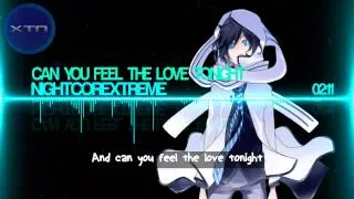 Nightcore ~ Can You Feel The Love Tonight ~ Lyrics