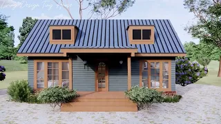 5 x 10 meters With Fabulous Cottage House - With 2 Bedroom | Living Design Tiny House