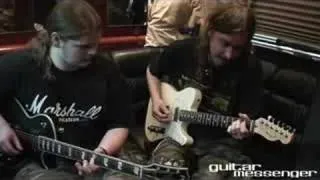 Ivan Chopik jamming with Mikael Åkerfeldt of Opeth