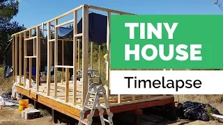 Construcción Tiny House Sustentable Timelapse 1 año: Tabiquería, techo y revestimiento