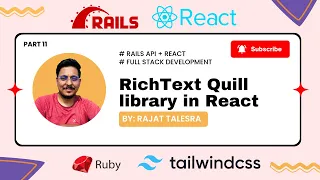 React Quill Rich Text Editor - Rails API + React Fullstack tutorial for beginners