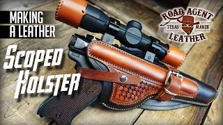 Leather Holster for a Scoped Ruger MKIII -- Leather ASMR