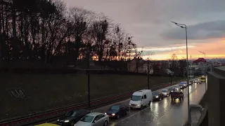 Lviv sunset time lapse