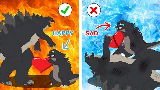 POOR BABY GODZILLA LIFE #1 : Happy Baby vs Sad Baby | So Sad But Happy Ending Godzilla Animation