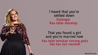 Adele - Someone Like You | Lirik Terjemahan