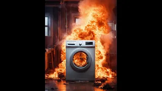 Загорелась стиральная машина / The washing machine caught fire.
