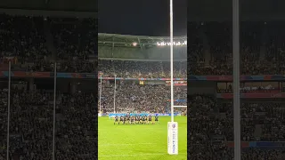 New Zealand All Blacks Haka v Uruguay in Lyon at Rugby World Cup 2023