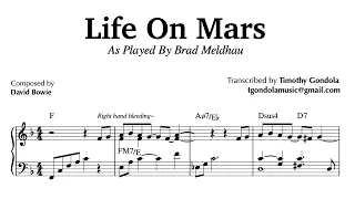 David Bowie jazz piano by Brad Mehldau| Piano Transcription