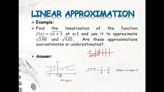 DIFFERENTIALS: PART 1 - LINEAR APPROXIMATIONS