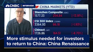 Investors are 'tiptoeing' back into the Chinese market, but more needs to be done: China Renaissance