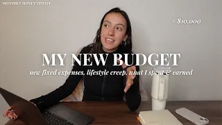 My New Budget + What I Spent & Earned in a Month *exact amounts* | Monthly Money Update