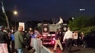 Migrant Protest at Marriott Hotel on Staten Island