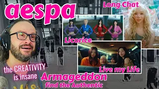aespa 에스파 'LONG CHAT, LICOROCE, LIVE MY LIFE - Universe + ARMAGEDDON find the Authentic reaction