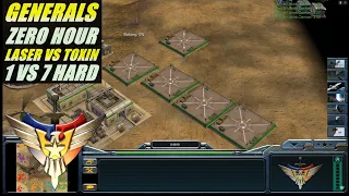 C&C Generals Zero Hour 1 vs 7 Hard armies USA Laser VS GLA Toxin ( Twilight Flame )