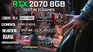 GeForce RTX 2070 8GB | Test in 21 Games at 1080p | Ray Tracing & DLSS | 2023