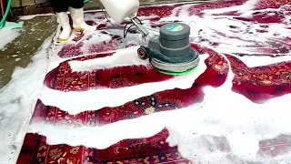 The most beautiful and dirtiest rug I've ever seen. Amazingly satisfying ASMR