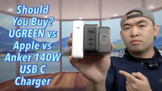Should You Buy? UGREEN vs Apple vs Anker 140W USB C Charger