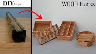 Wood hacks Tips & Tricks/ Holz ideen aus NUR einem Kantholz/ Wood life hacks