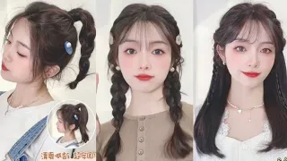 Quick & Easy Double Braids & Top Ponytail Hairstyle Tutorial Korean Style