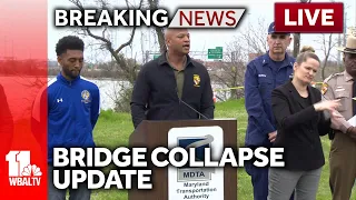 RAW: Saturday Key Bridge collapse presser with Gov. Moore and Maryland officials