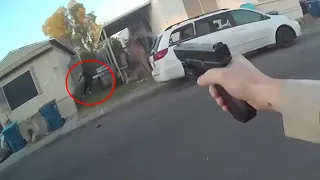 Police Shoot Multiple Rounds at Male Who Raised Weapon At Them