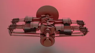 Volkswagen beetle engine cut away 3D animation