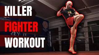 15 Minute KILLER Home Workout For Fighters (Body Weight, HIIT & Shadowboxing)