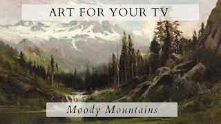 Vintage Mountains TV Screensaver | Pacific Northwest | Vintage Art Slideshow | 1 Hr 4K HD Paintings