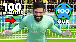 I Attempted 100 Penalties vs A 100 Rated Goalkeeper in DLS 23!