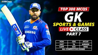 Top 300 Most Expected Questions in Static GK | Part 7 | Sports | AFCAT TA CDS CAPF MNS & All Exams