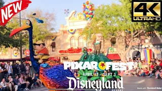 Pixar Fest Pixar Play Parade FULL SHOW NEW FLOATS! *4K* 2018 - DISNEYLAND