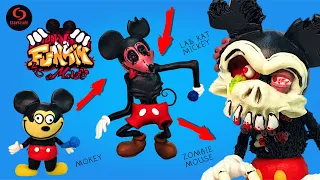 Zombie Mickey Mouse, Mokey, Labrat Mickey (Horror Mod) with clay | Friday Night Funkin' Mods | FNF