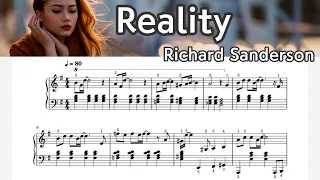 Reality /Piano Music Sheet  / Richard  Sanderson / by  SangHeart Play