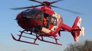 Eurocopter EC-135 Helicopter Engine Start-up and Take-off (Airbus Helicopters H135)