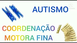 AUTISMO - ATIVIDADE COM PREGADORES - COORDENAÇÃO MOTORA FINA