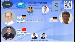 ACNS Webinar - Dec 24- Endoscopic Third Ventriculostomy - What you need to know & ICAS Related LVO