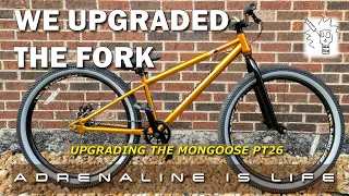 Cheap Dirt Jump Bike | Mongoose PT26 Fork Upgrade Install and Test