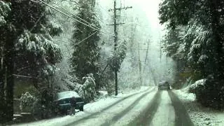 Driving Around Crestline in the Snow