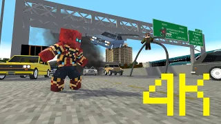 Spider-Man vs Doc Ock bridge fight in minecraft 4K | Spiderman: No Way Home. Minecraft animation