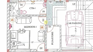 30x40 house plan 4bhk with car parking,1200sqft plan,30x40 home plan 4bedroom,30x40 ghar ka naksha