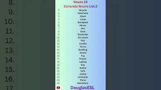 Nouns 15 Concrete Nouns List 2 #languagelearning #esltutor #english #example #vocabulary #esllearn