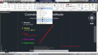 Coordinate Entry Methods